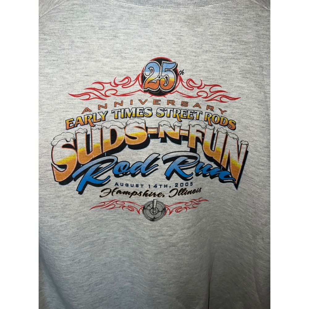Vintage Jerzees 2005 Early Times Street Rods Suds-N-Fun Rod Run Sweatshirt 2XL